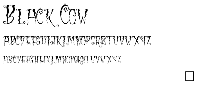 Black Cow font